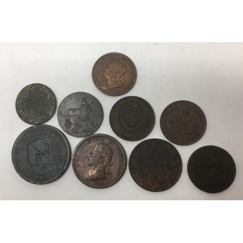 38 - A Collection of mainly trade Tokens, to include 1811 Worcester City Penny, 1793 Inverness Half Penny... 