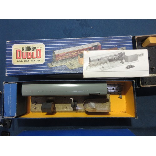 43 - A boxed Hornby-Dublo 3-rail Passanger Set with 2-6-4 Locomotive and three Coaches, a boxed Mail Van ... 