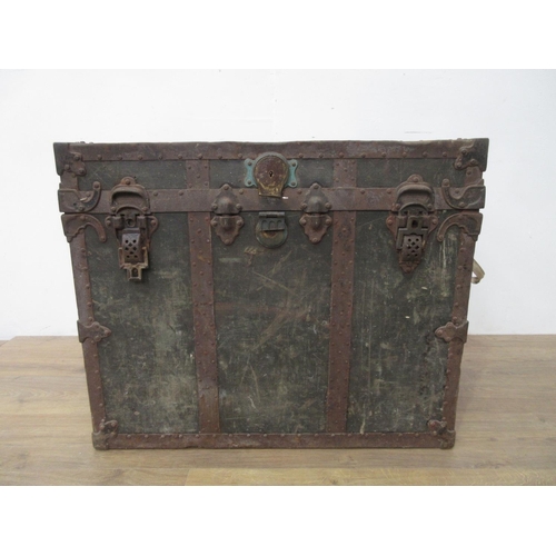 147 - A metal bound Silver Chest with fitted interior 2ft 6in W x 2ft H A/F