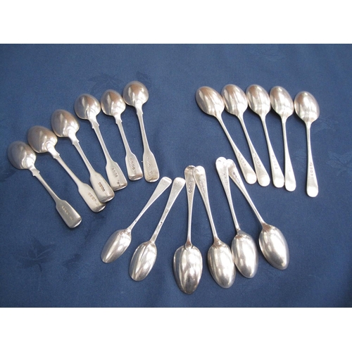 152 - Seventeen various silver Teaspoons.