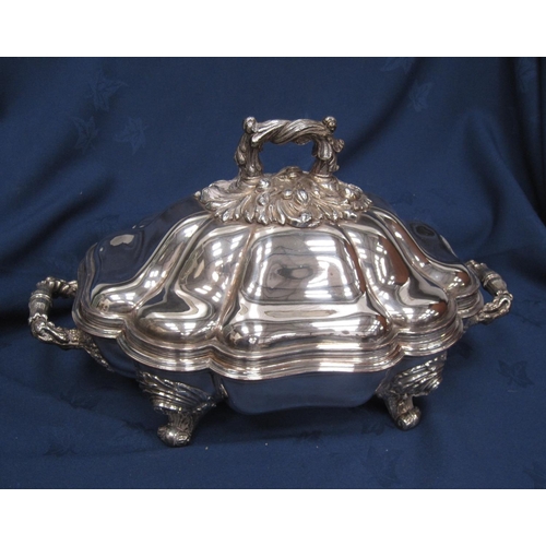 264 - A large silver plated Soup Tureen and Cover