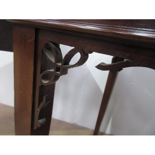 381 - A Chippendale style mahogany Table with fretwork frieze 2ft 4in W x 2ft 4in H A/F and a 19th Century... 