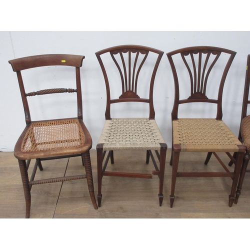 438 - Five various mahogany Bedroom Chairs (one A/F)