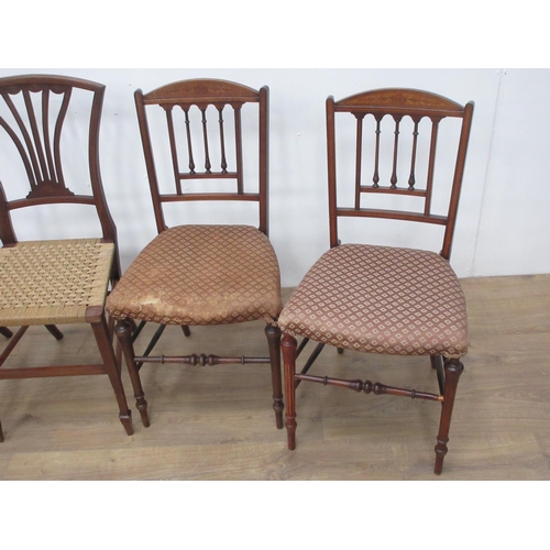 438 - Five various mahogany Bedroom Chairs (one A/F)