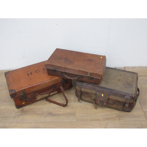 447 - Three antique Trunks