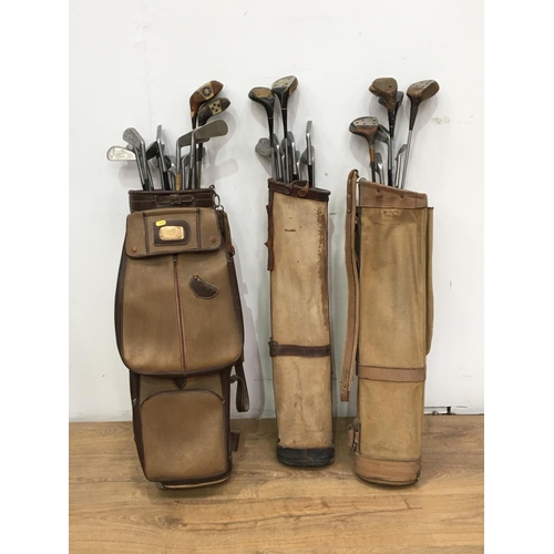 451 - Three bags of old Golf Clubs