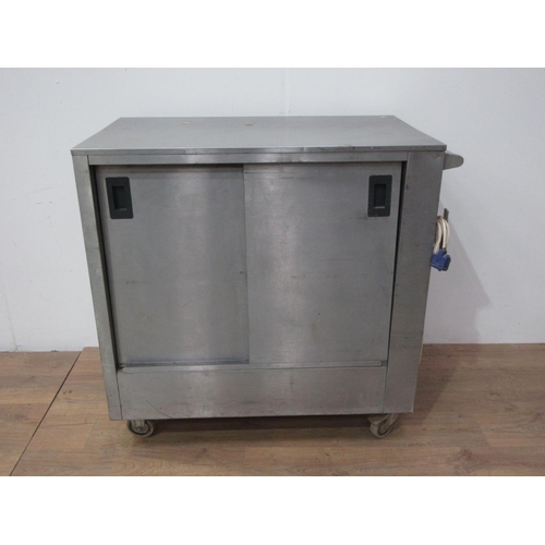 453 - A catering food warming Cabinet 3ft 4in W. (Passed PAT test).