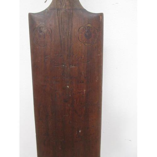 514 - An 'Excella' Cricket Bat autographed by Lord Tennyson's Team 1938