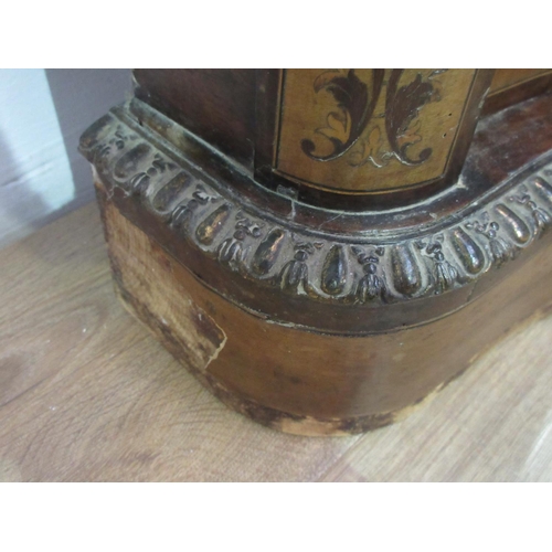 542 - A Victorian walnut veneered and inlaid Credenza with gilt metal mounts fitted pair of shaped glazed ... 