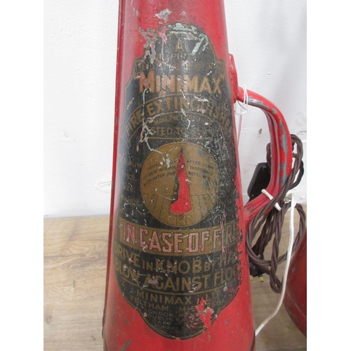 543A - A pair of old Fire Extinguishers converted to Table Lamps 2ft 8in H