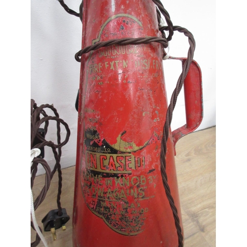 543A - A pair of old Fire Extinguishers converted to Table Lamps 2ft 8in H