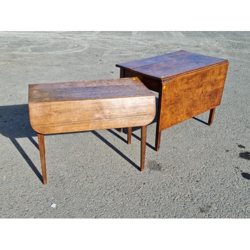 554 - A 19th Century oak Pembroke Table, and an oak Table with a single drop leaf