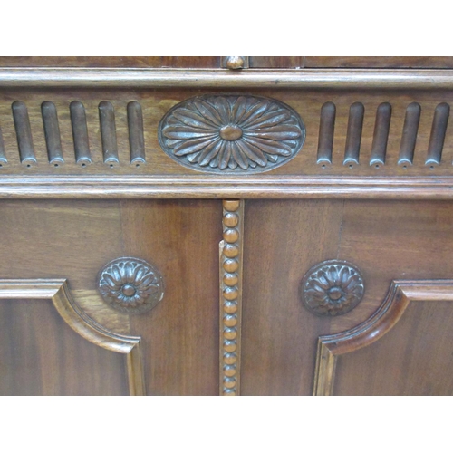 73 - A reproduction Georgian style mahogany and astragal glazed Bookcase, maker, Robson & son, Newcastle ... 