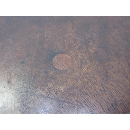 94 - A Georgian mahogany Pillar Table with single piece top mounted upon turned column and pad feet 2ft 8... 