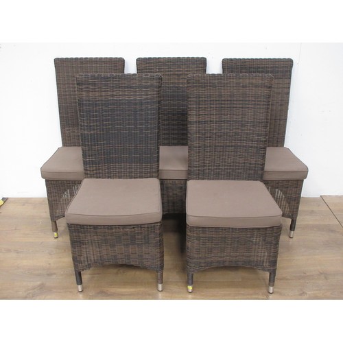 503 - Five wicker Garden Chairs