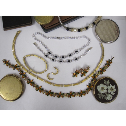 212 - An Attwood & Sawyer Necklace and Bracelet set black and white paste, various Costume Jewellery, Jewe... 