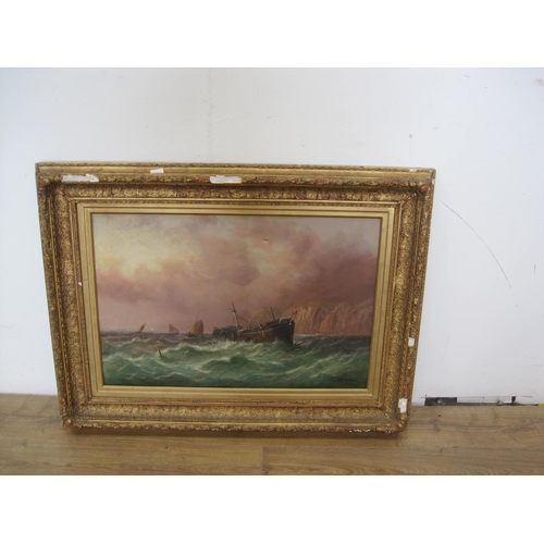 259 - J. MILSON HUNT. On the Cornish Coast, signed, inscribed as title on the reverse, oil on canvas, 20 x... 