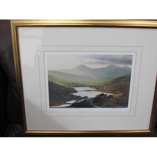 270 - MERVYN BISHOP. Beyond Princetown, signed, watercolour, 5 1/2 x 8 in; a signed colour print of Snowdo... 