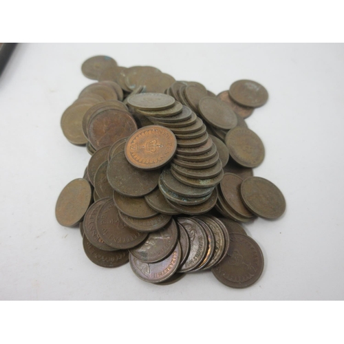 459 - A tin of pre-decimal Pennies and various Coins.