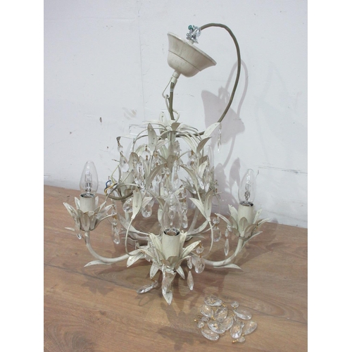 484A - A quantity of Light Fittings and Chandeliers including Laura Ashley chandelier and another.