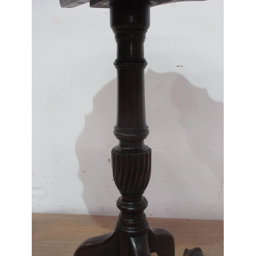 492 - A mahogany tilt top Table with piecrust top and tripod base 2ft diameter.