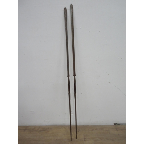 542 - A pair of metal Spears.