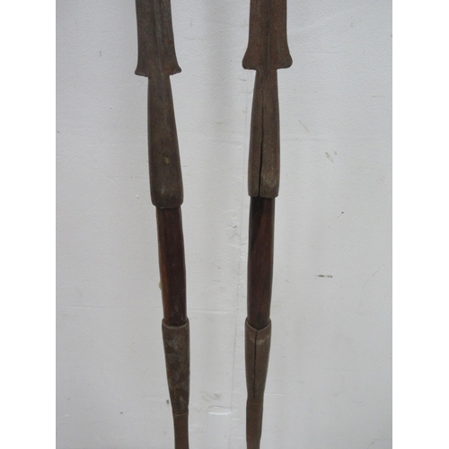 542 - A pair of metal Spears.