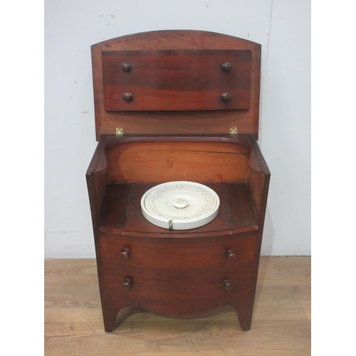 548 - A mahogany Commode Chest with four simulated drawers 2ft W.