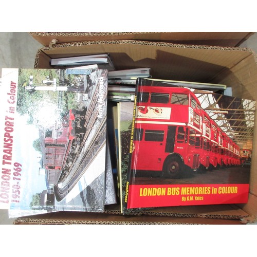 377 - Five boxes of Railway, Bus and motoring Books and Magazines