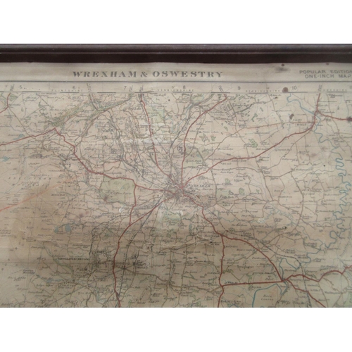 388 - A large Wall Map of Herefordshire, Shropshire and surrounding counties, 7ft W A/F