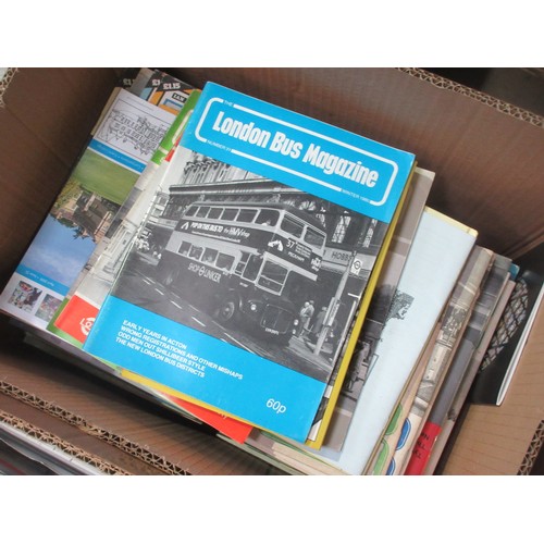 372 - Three boxes of Books and Magazines relating to buses and motoring