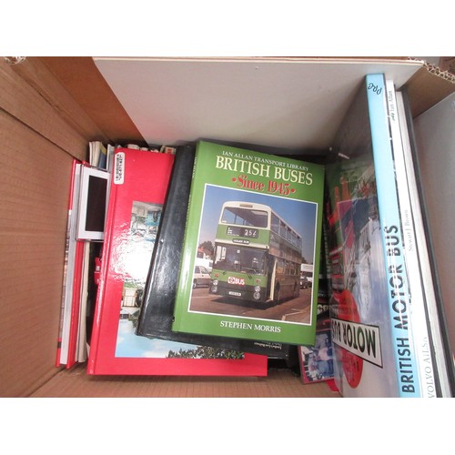 333 - Four boxes of bus and motoring Magazines and Books