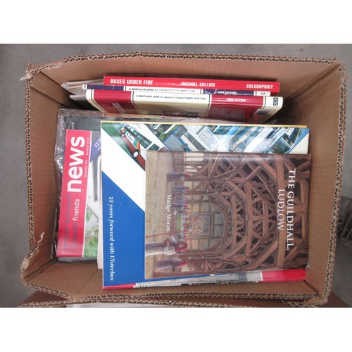 396 - Four boxes of mostly bus related Books and Magazines