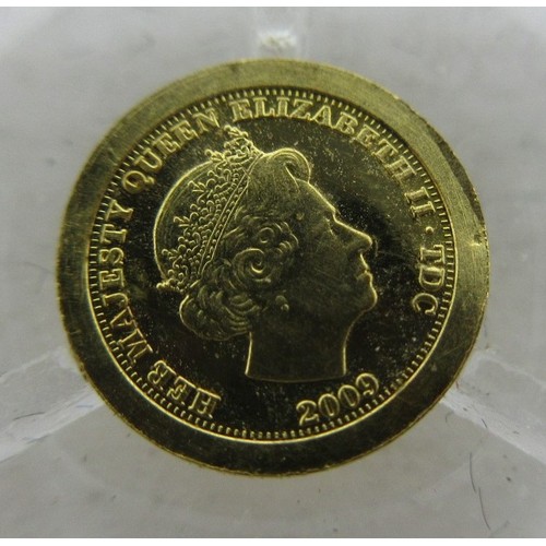 460 - A modern gold Half-Crown 2009.