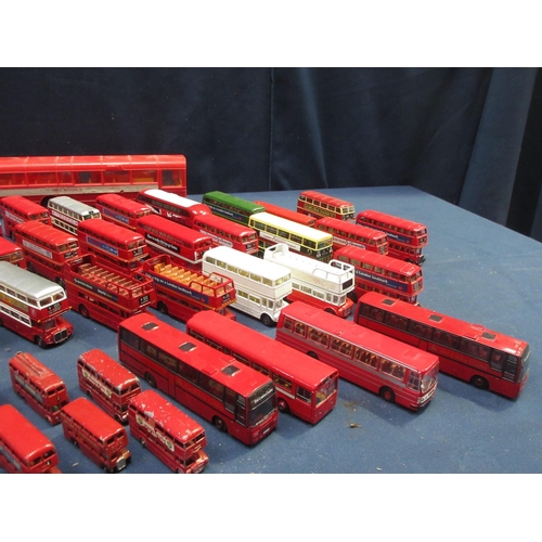 116 - A collection of unboxed diecast Buses and eight Lesney Buses