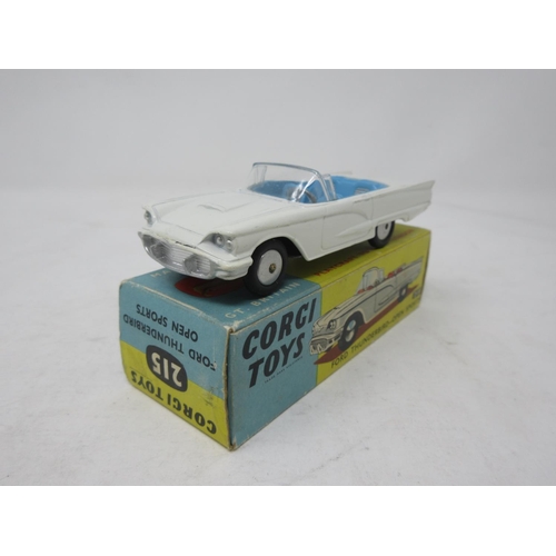 132 - A boxed Corgi Toys No.215 white Ford Thunderbird Open Sports