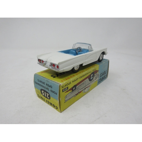 132 - A boxed Corgi Toys No.215 white Ford Thunderbird Open Sports