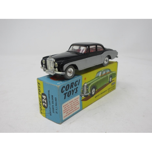 137 - A boxed Corgi Toys No.224 black Bentley Continental Sports Saloon