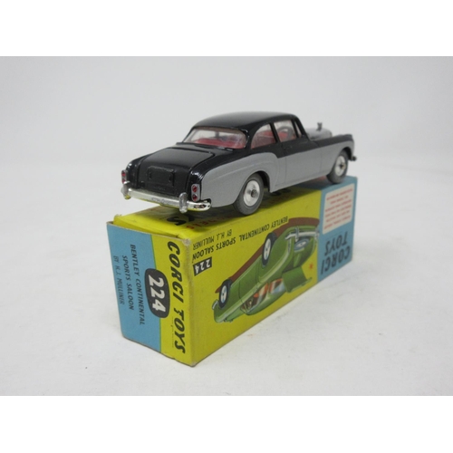 137 - A boxed Corgi Toys No.224 black Bentley Continental Sports Saloon