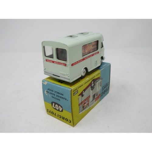 138 - A boxed Corgi Toys No.407 Smiths Karrier Bantam Mobile Shop