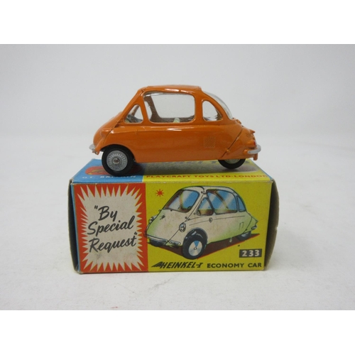 139 - A boxed Corgi Toys No.233 orange Heinkel Economy Car