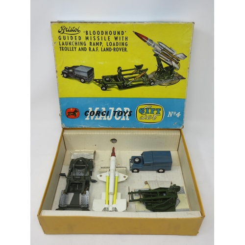 141 - A boxed Corgi Toys Major No.4 Gift Set Bloodhound Guided Missile, box with inserts but missing ends