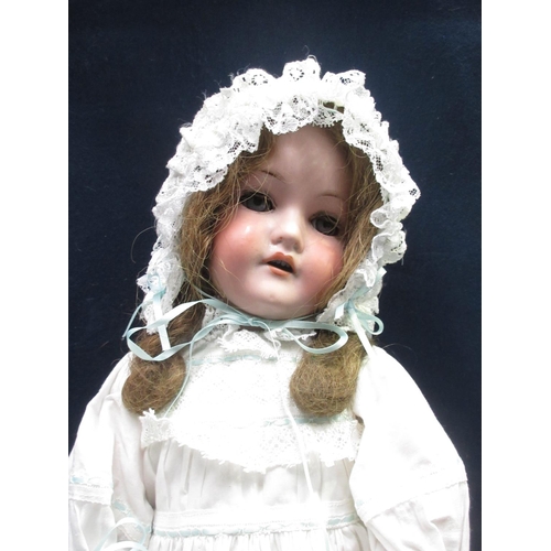 153 - A CM Bergmann Walterhausen bisque headed girl Doll with sleeping blue eyes, Germany 1916, 48cm H