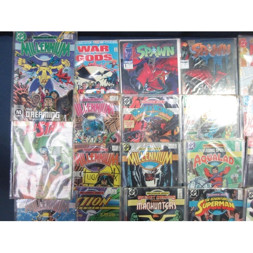 157 - Twenty two Marvel and other American Comics including 'War of the Gods', 'Spawn', 'Mosaic', 'The Adv... 