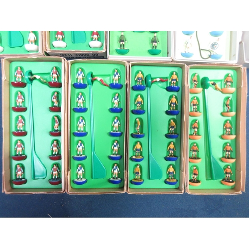 164 - Eleven 1960's Subbuteo boxed Teams including Blackpool, Leeds United, Manchester United, Sheffield W... 