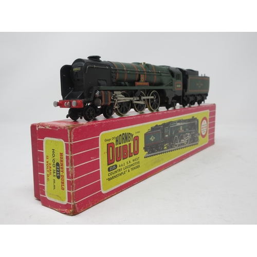 19 - A boxed Hornby Dublo No.2235 2-rail Barnstable 4-6-2 Locomotive in BR green livery