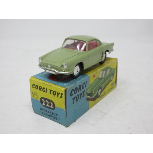 195 - A boxed Corgi Toys No.222 green Renault 'Floride'