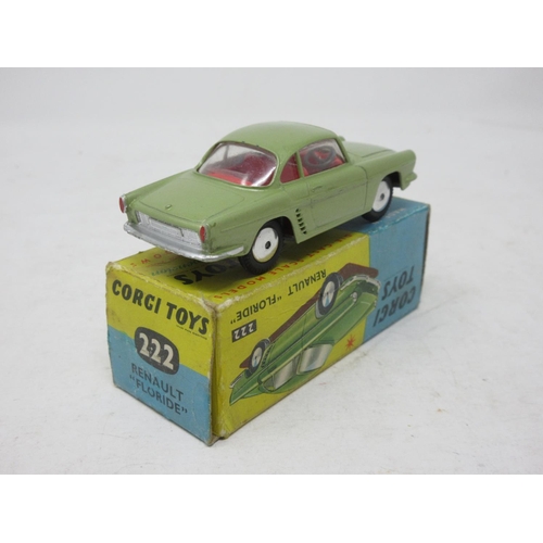 195 - A boxed Corgi Toys No.222 green Renault 'Floride'