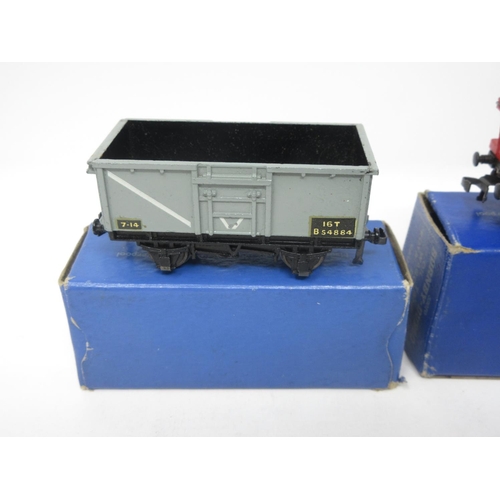 30 - Ten boxed Hornby Dublo 3-rail Wagons including B.R. Fish Van, B.R. Open Wagon, 'Royal Daylight' Tank... 