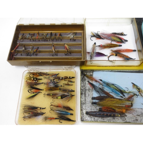 321 - A collection of hand tied Salmon and Sea Trout Flies and Tubes